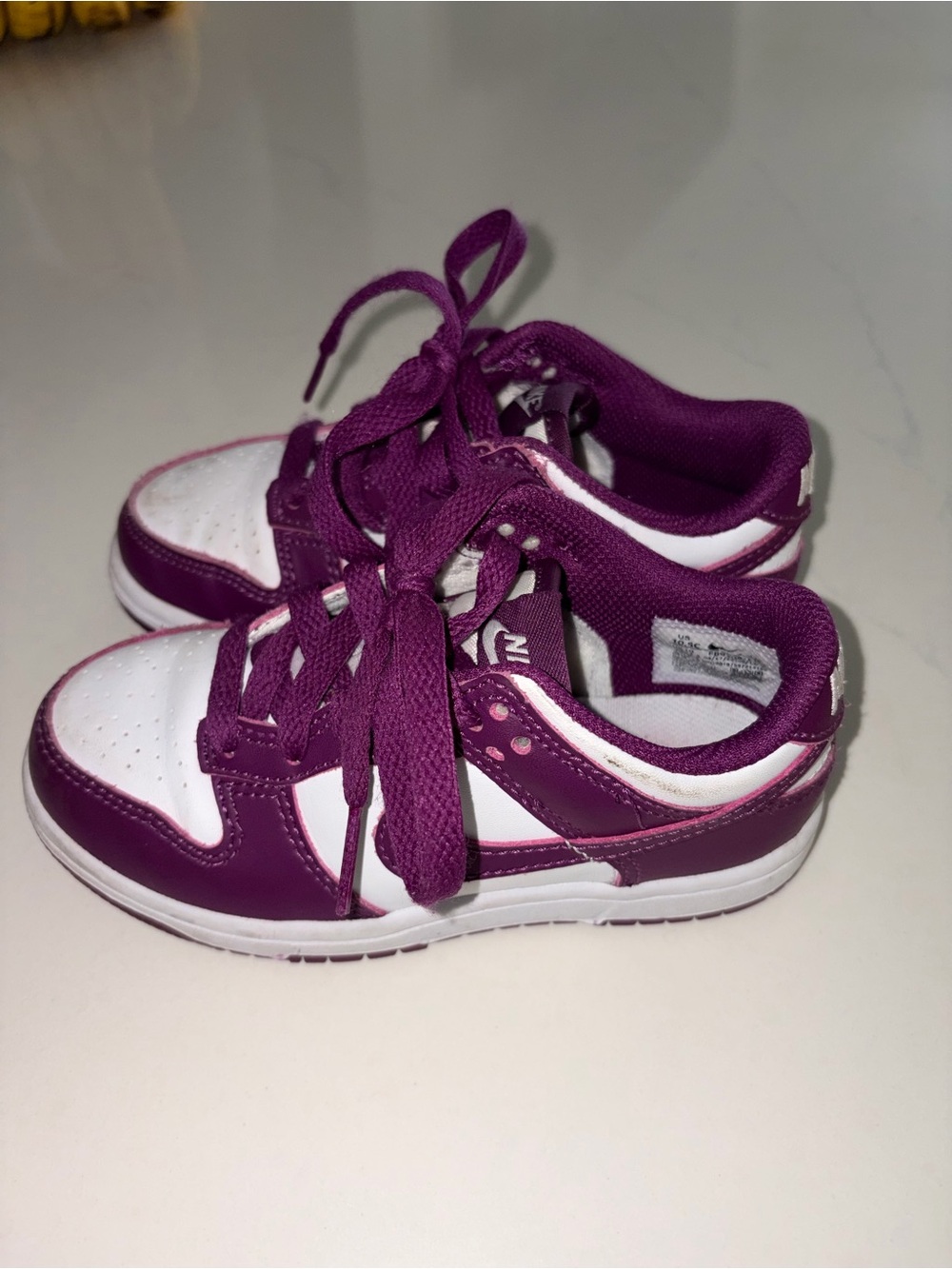 Nike Kids Purple and White Sneakers